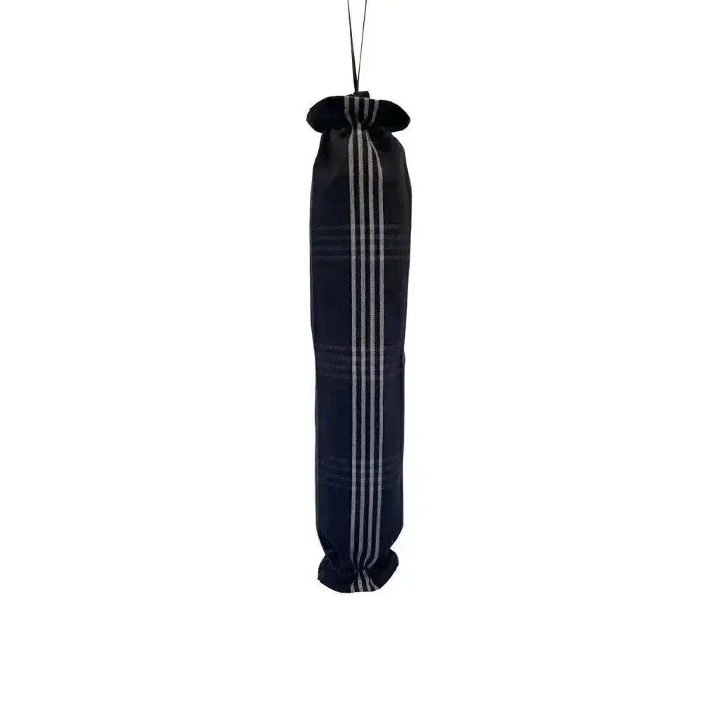 Handmade Plastic Bag Holder- Multicolor Striped Neutrals